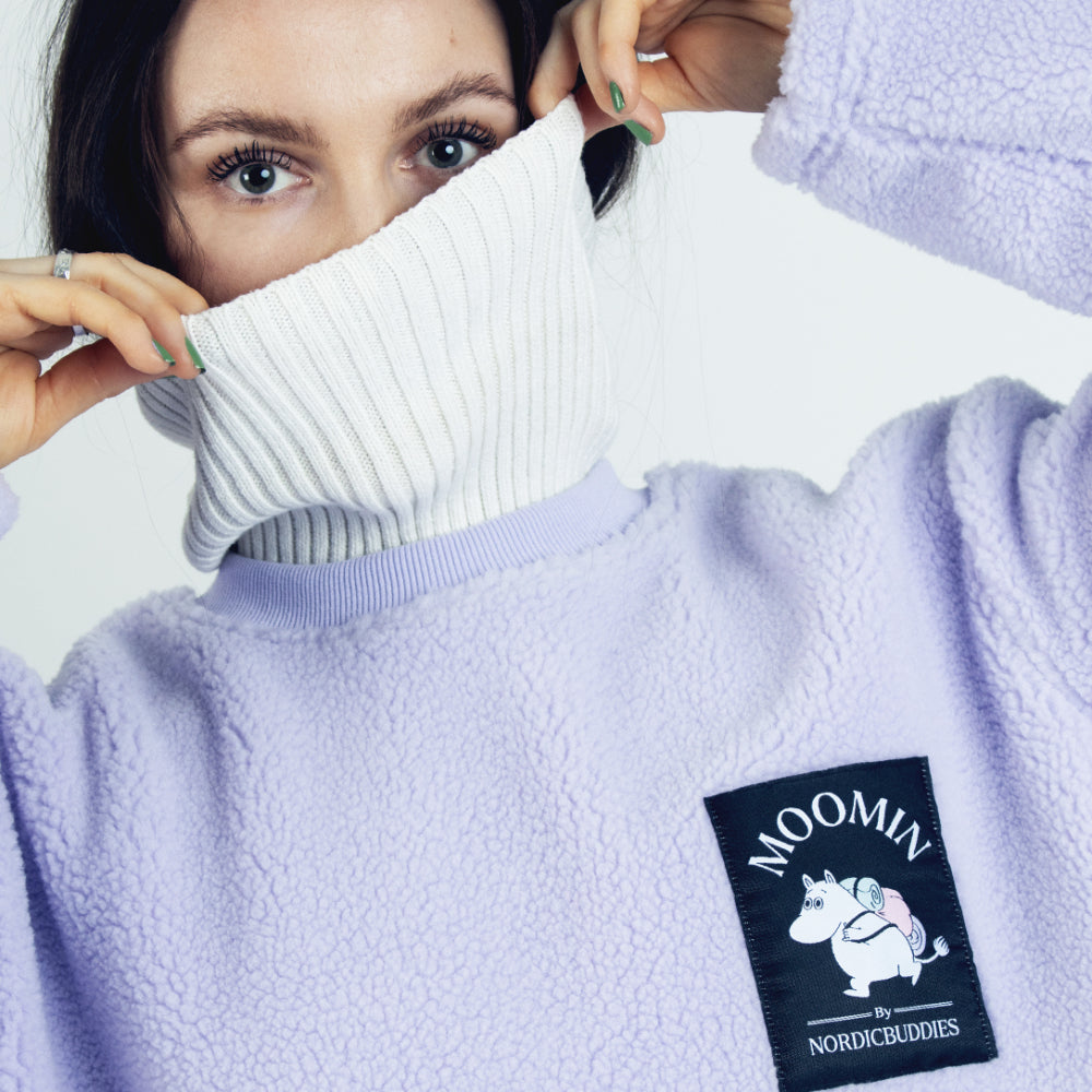 Moomintroll Fleece Adults Lilac/White - Nordicbuddies - The Official Moomin Shop