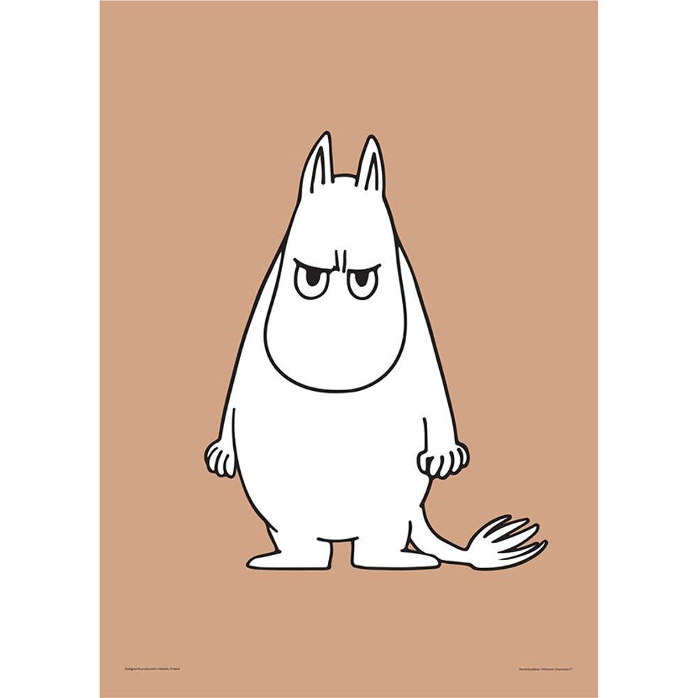 Moomintroll Angry Poster Beige - Nordicbuddies - The Official Moomin Shop
