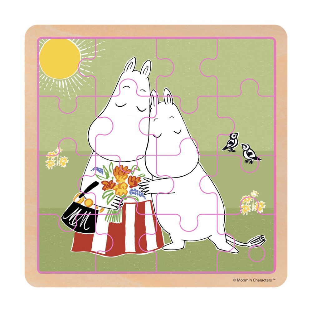 Moomin Hugs Wooden Square Puzzle - Barbo Toys - The Official Moomin Shop