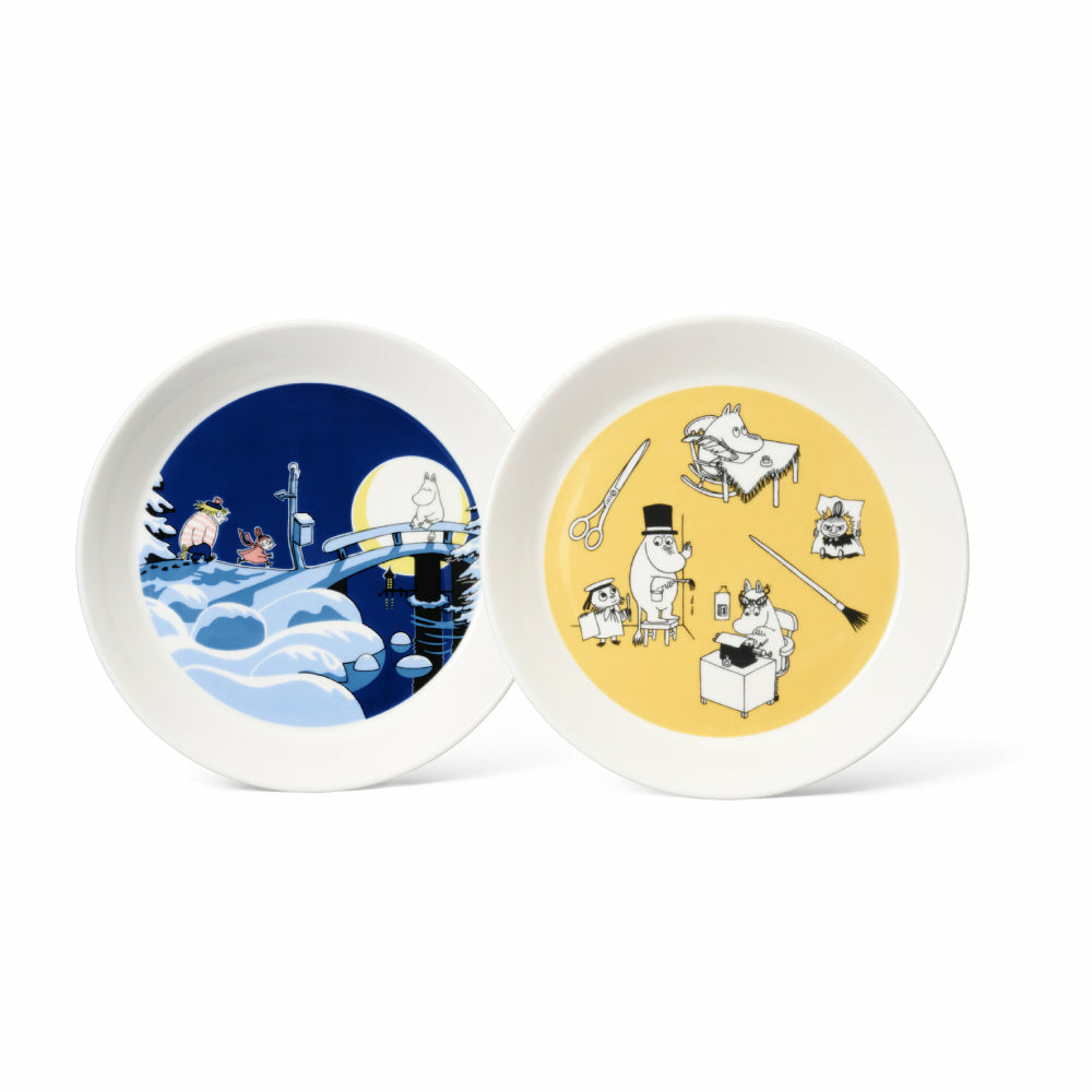 Moomin Collector's Edition Plates 2022 2-pack: Office & Winternight - Arabia - The Official Moomin Shop