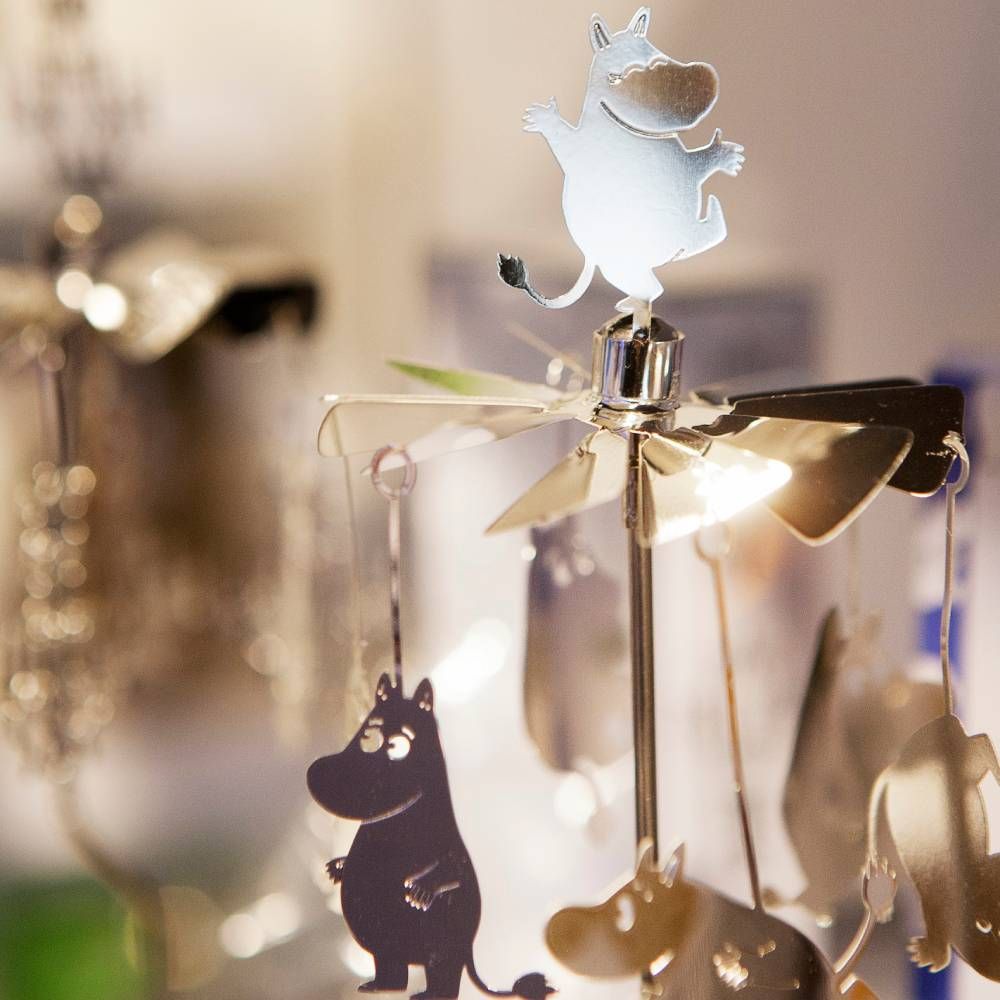 Moomintroll Rotary Candle Holder Silver - Pluto Design - The Official Moomin Shop