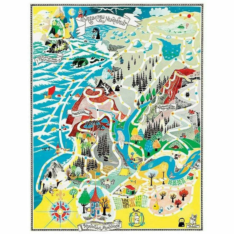 Moomin poster - The original game board of Moomin game 100 x 70 cm - The Official Moomin Shop