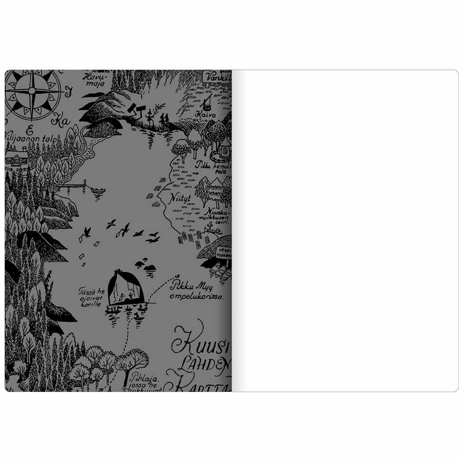 Moomin Notebook A5 Map Black - Putinki - The Official Moomin Shop