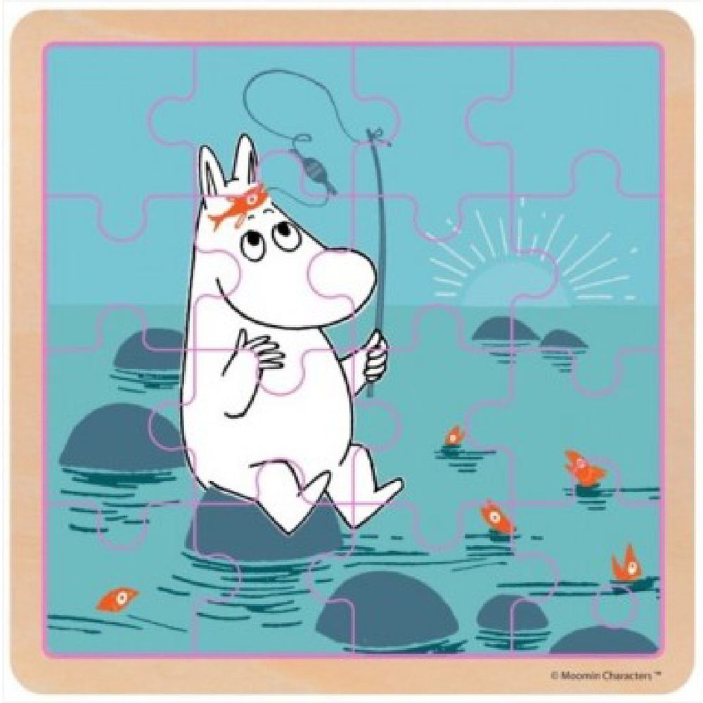 Moomin Fishing Wooden Square Puzzle - Barbo Toys - The Official Moomin Shop
