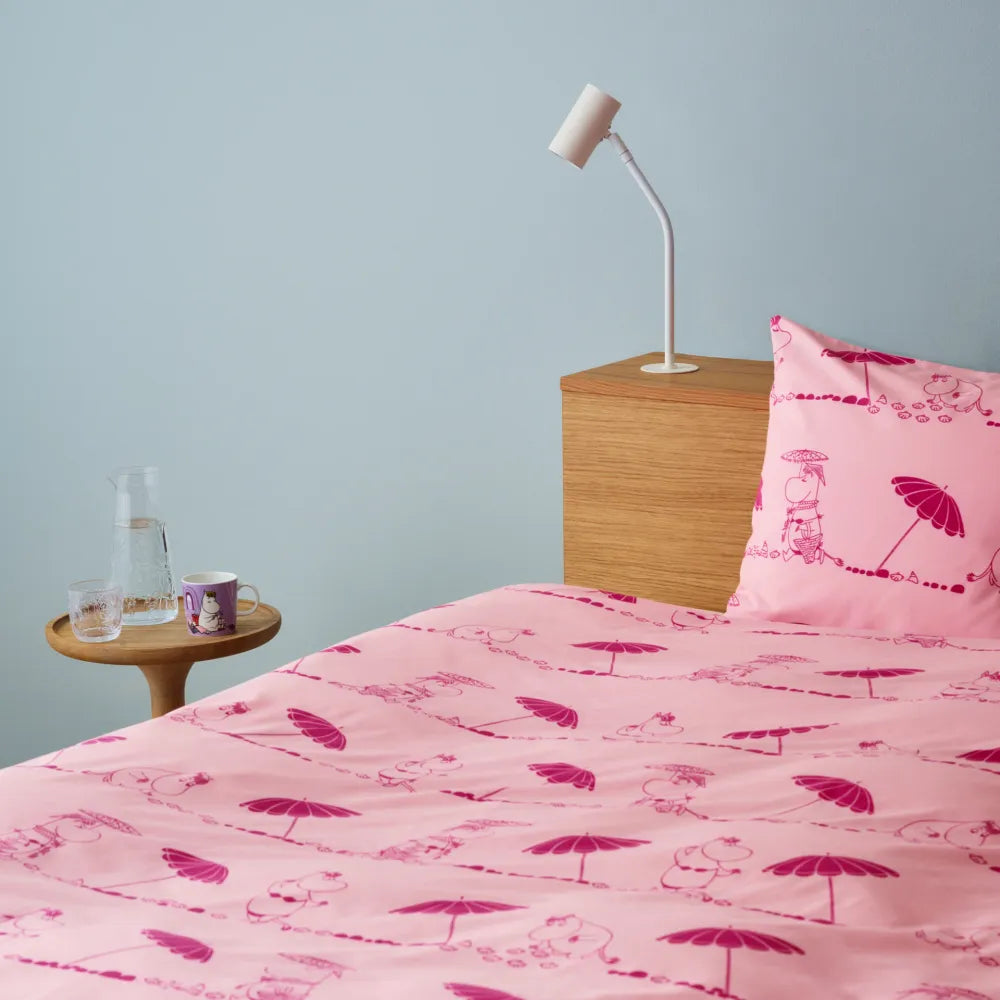 Moomin Gorgeous Bedset 150x210 Pink - The Official Moomin Shop