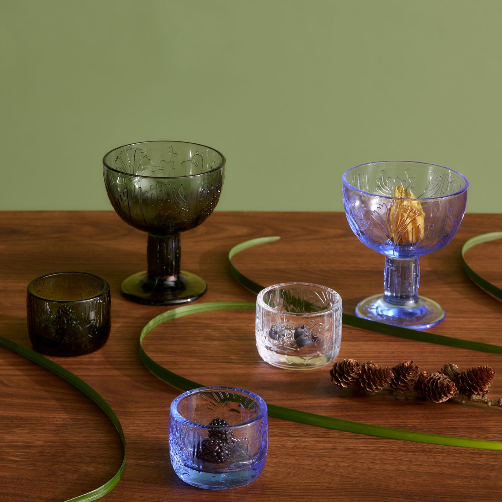 Moomin Mystical Forest Glass Candle Holder - The Official Moomin Shop