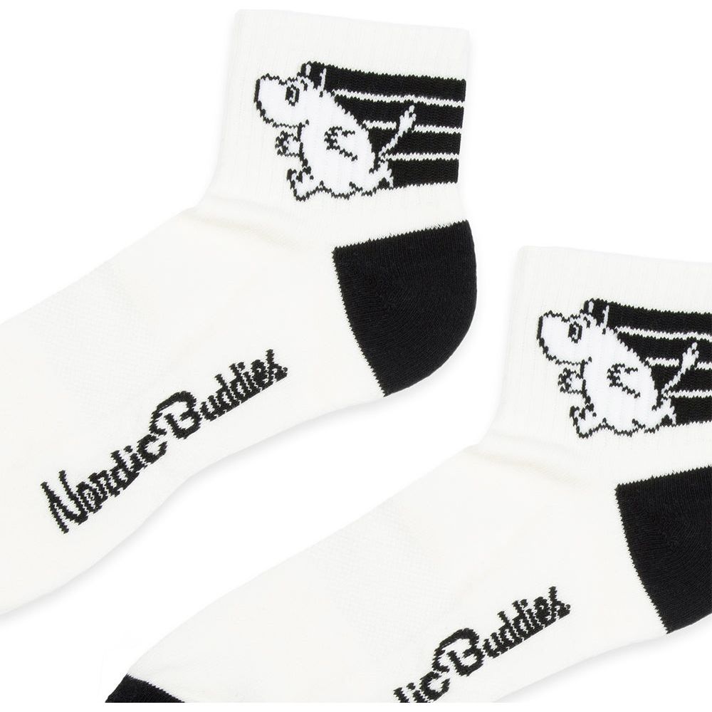 Moomintroll Retro Ankle Socks 40-45 White - Nordicbuddies - The Official Moomin Shop