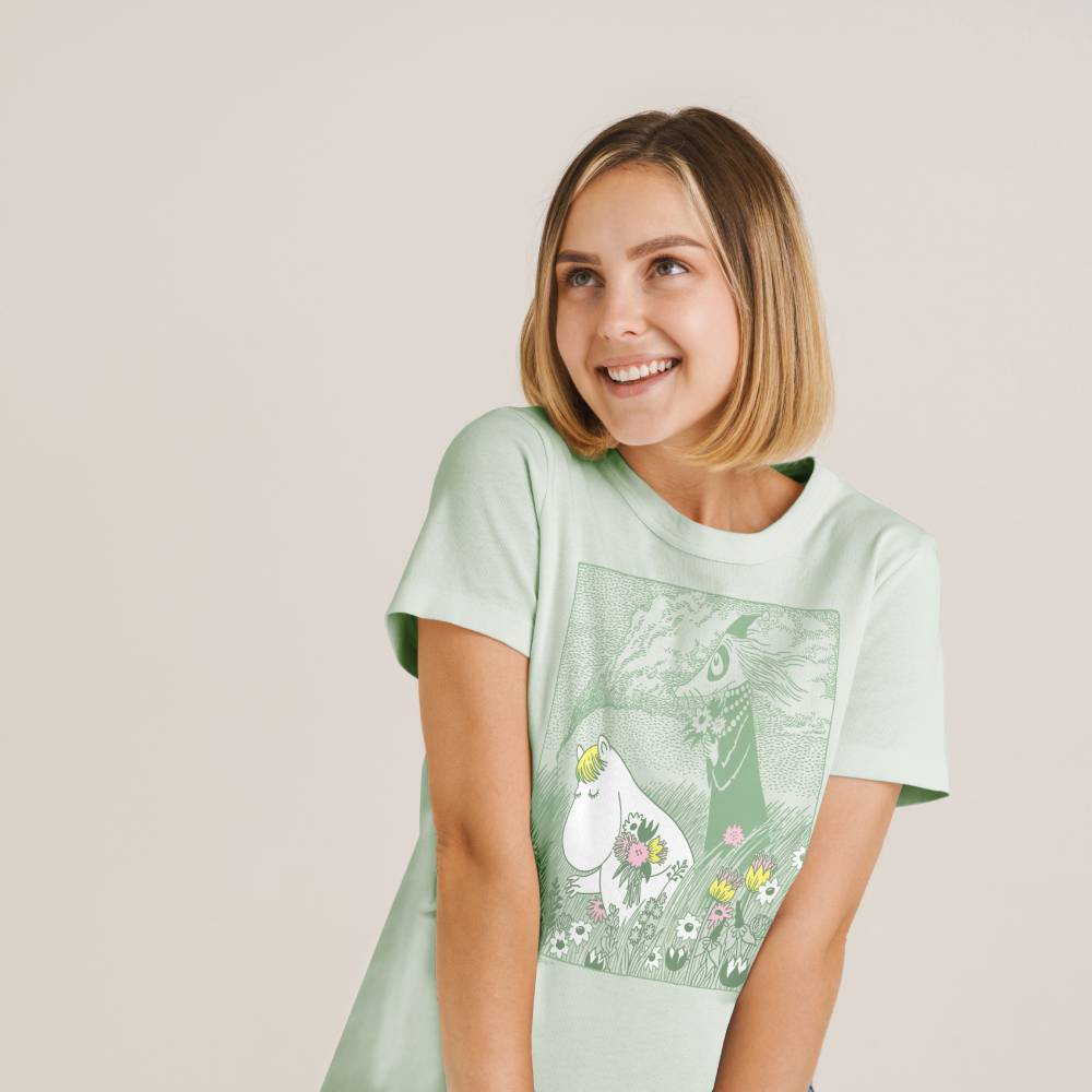 Snorkmaiden Meadow T-shirt Green - The Official Moomin Shop