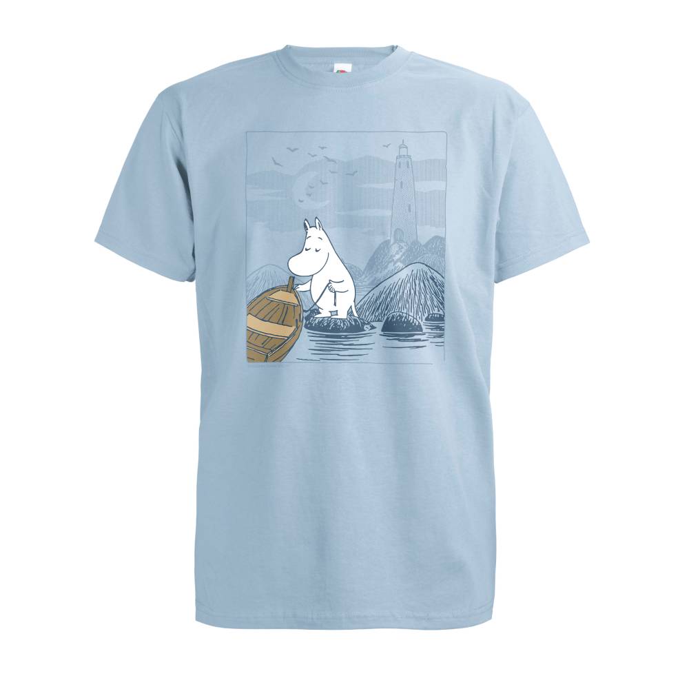 Moomintroll Lighthouse T-shirt Blue - The Official Moomin Shop