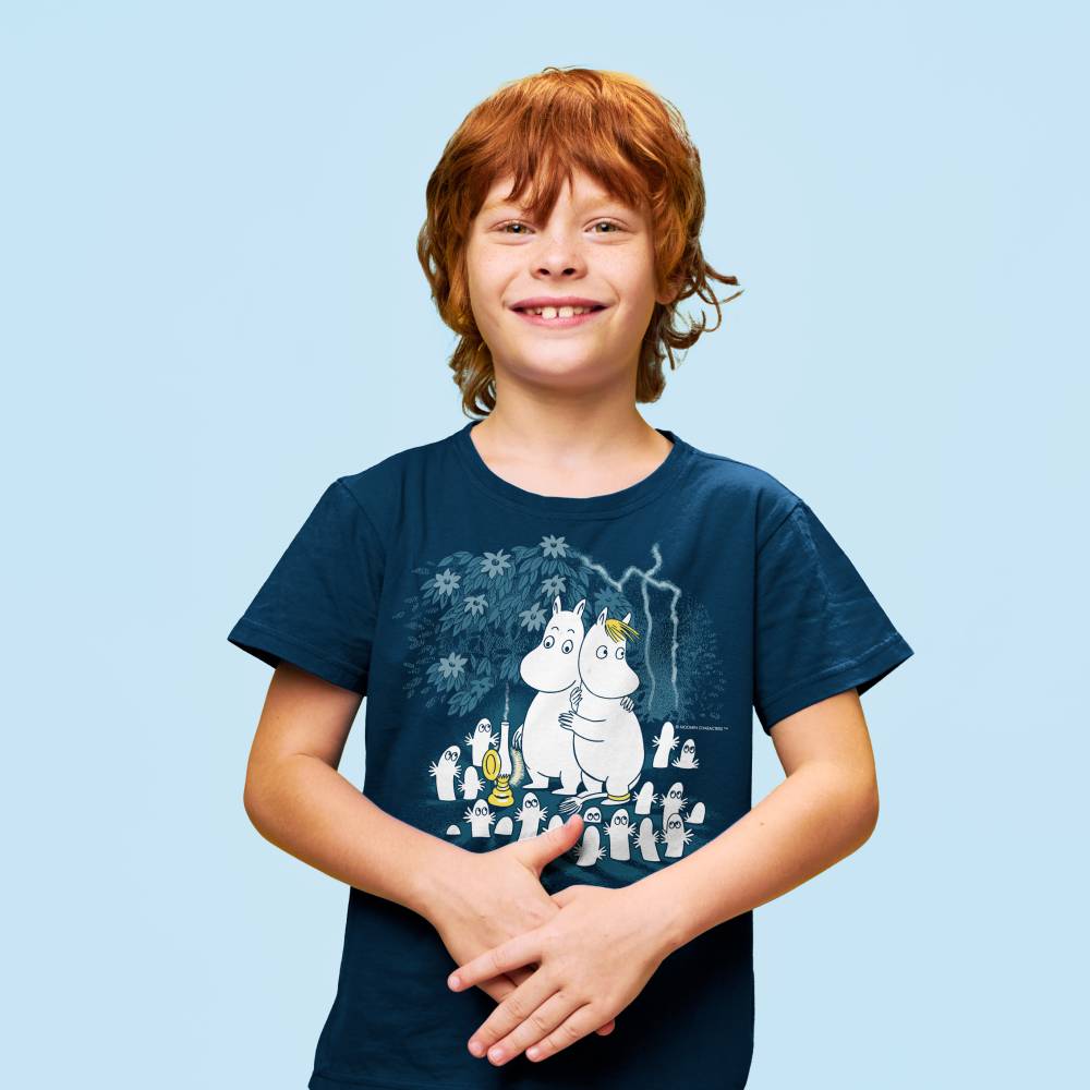 Moomins & Hattifatteners Kids T-shirt Blue - The Official Moomin Shop