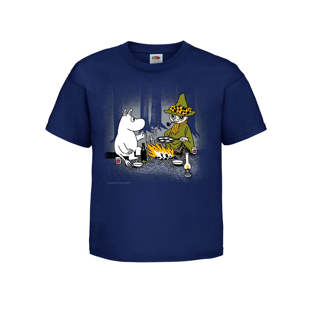 Moomin Campfire Kids T-shirt Blue - The Official Moomin Shop
