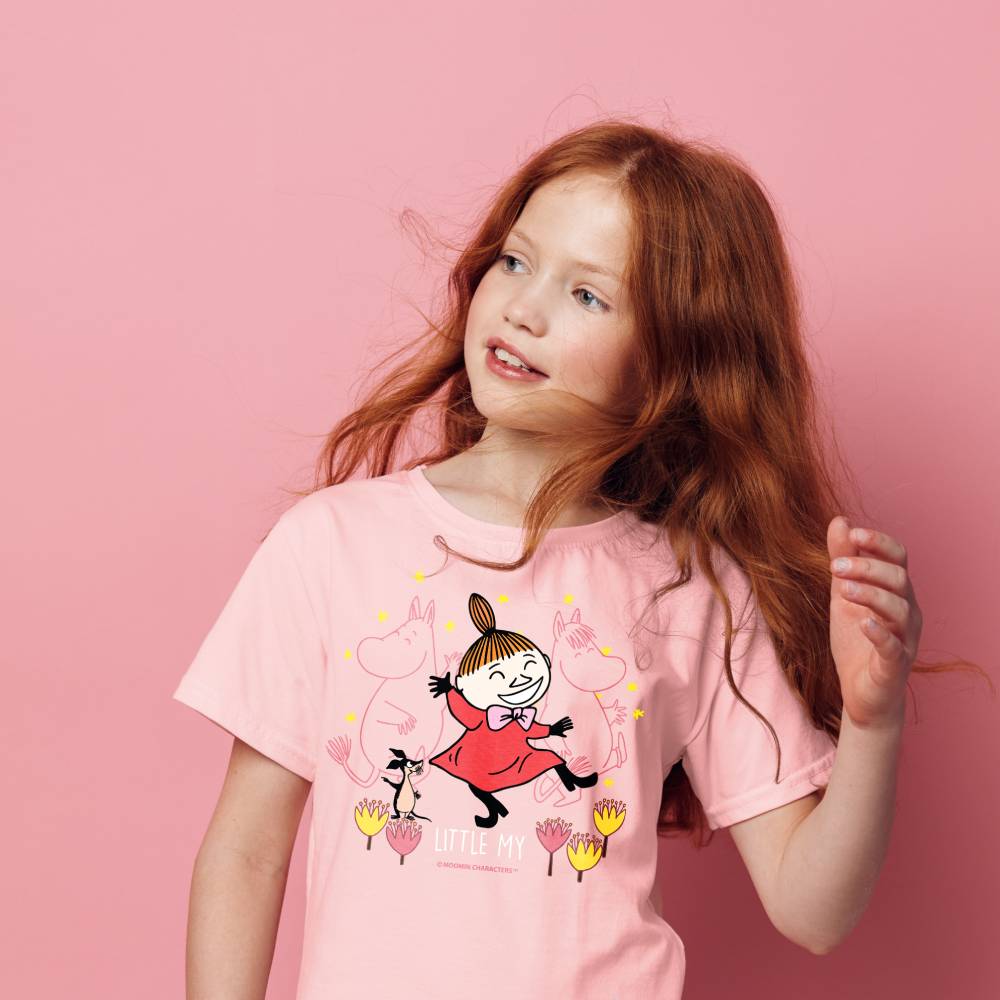 Little My Friends Kids T-shirt Rose - The Official Moomin Shop