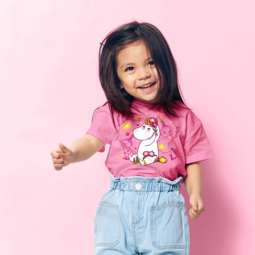 Snorkmaiden Friends Baby T-shirt Pink - The Official Moomin Shop