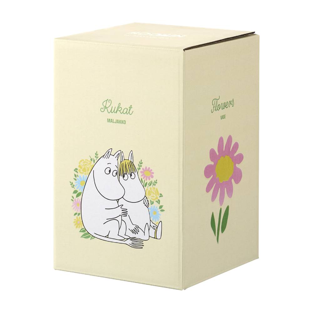 Moomin Flowers Vase White 19cm - Muurla - The Official Moomin Shop