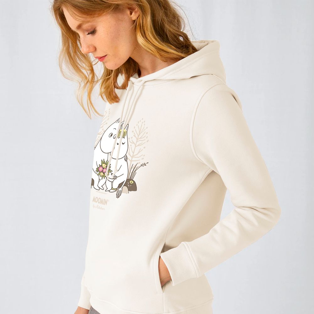 Moomin Hugging Hoodie White - The Official Moomin Shop