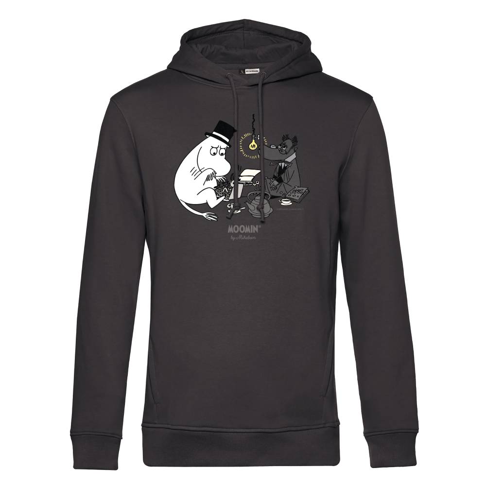 Moominpappa Typing Hoodie Black - The Official Moomin Shop
