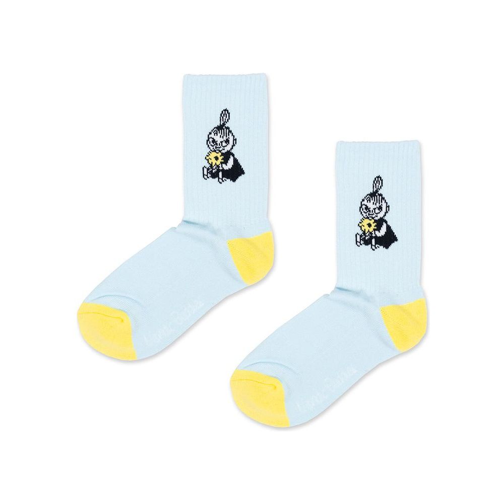 Little My Happy Retro Socks Light Blue 36-42 - Nordicbuddies - The Official Moomin Shop