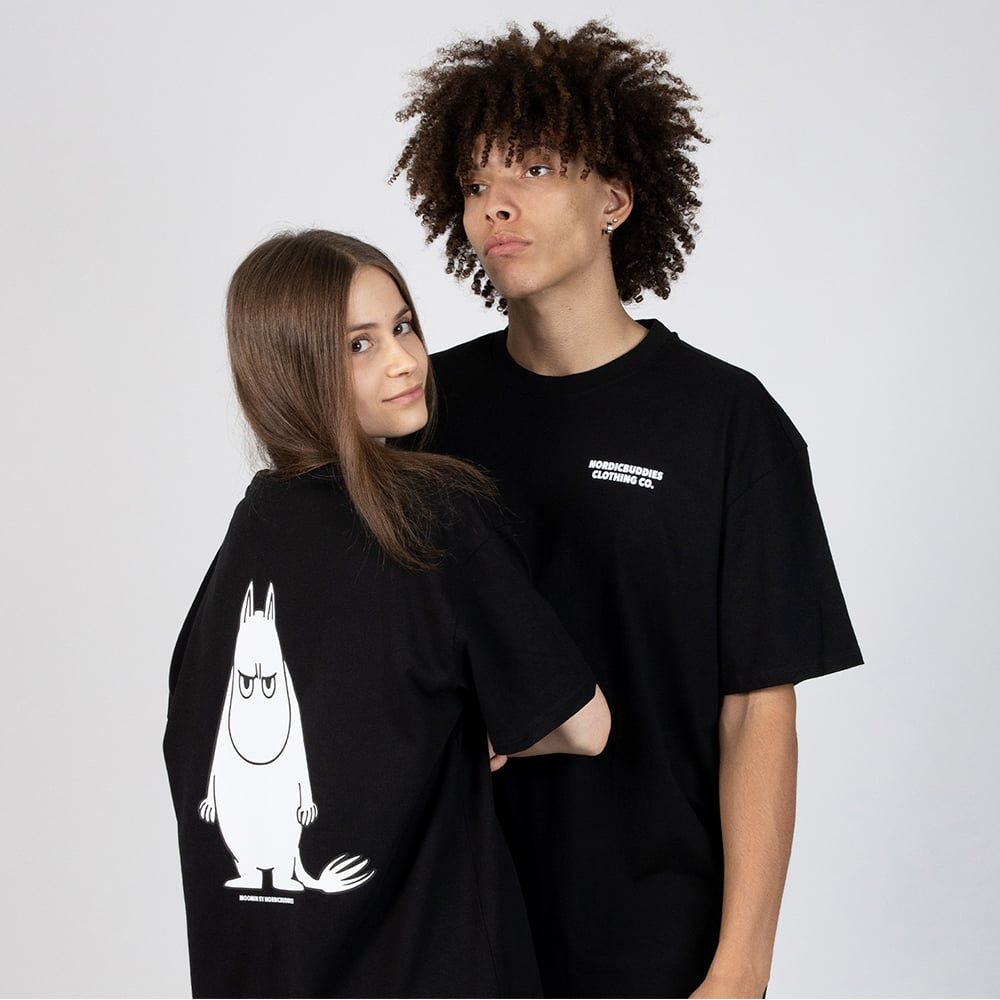 Moomintroll Angry T-shirt Black - Nordicbuddies - The Official Moomin Shop