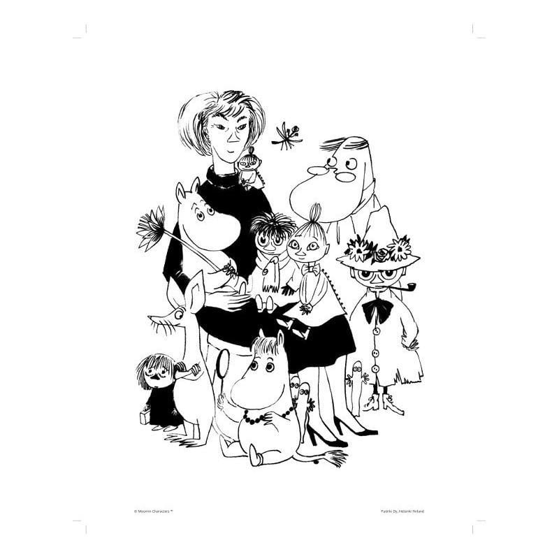 Tove & Characters Poster 24x30cm - The Official Moomin Shop