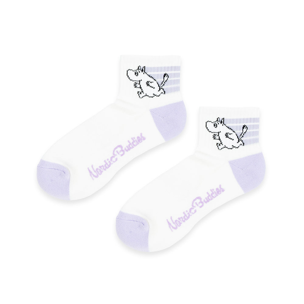 Moomintroll Retro Ankle Socks 36-42 White - Nordicbuddies - The Official Moomin Shop