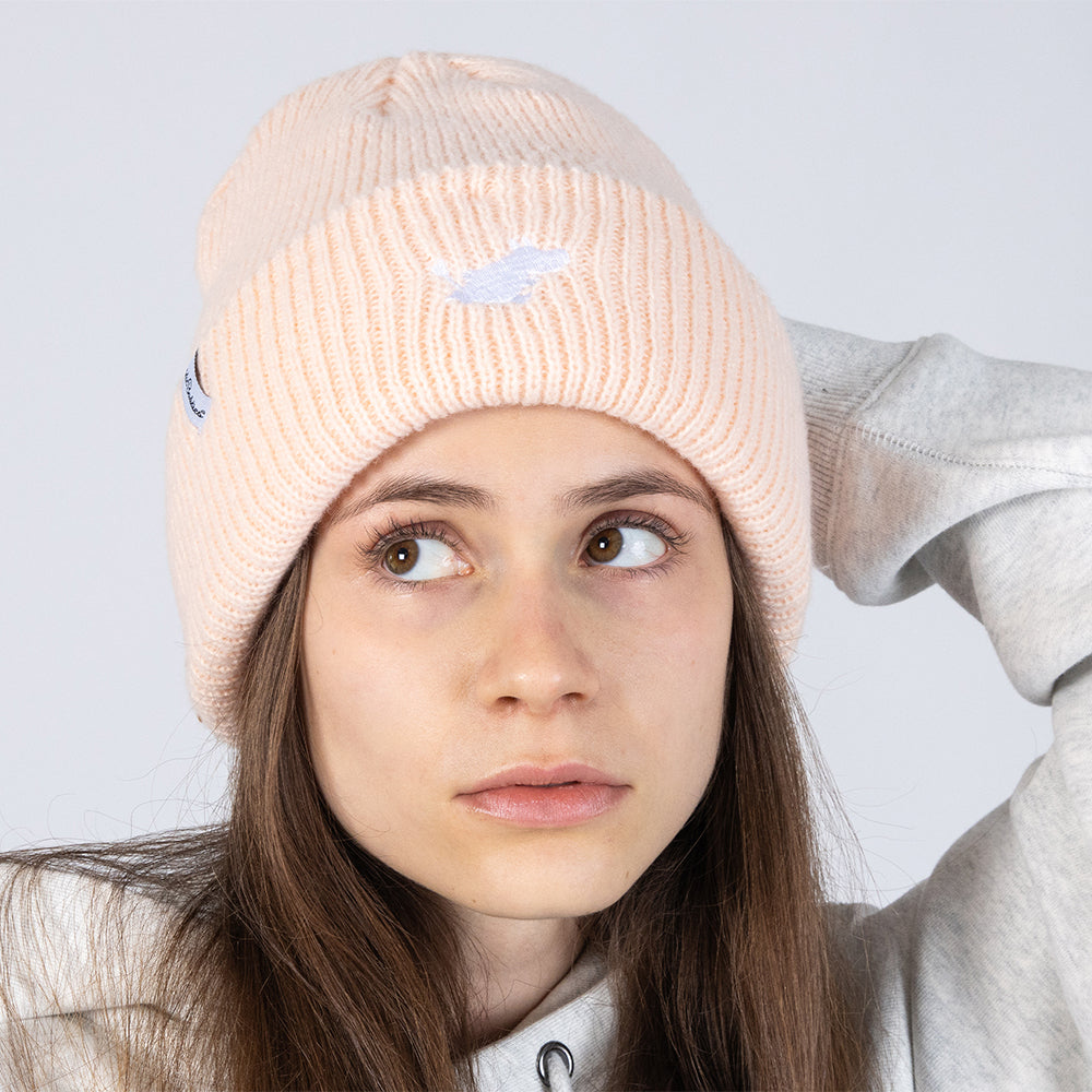 Moomintroll Running Adults Beanie Peach - Nordicbuddies - The Official Moomin Shop