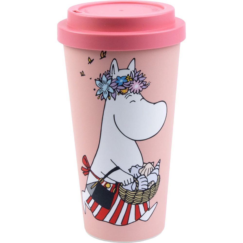 Moominmamma Take-Away Mug Peach - Nordicbuddies - The Official Moomin Shop