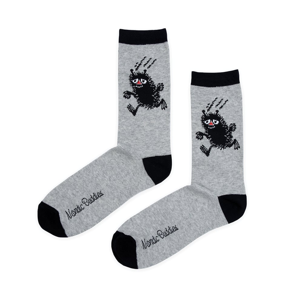 Moomin 80 Men Socks Grey - Red Cross - The Official Moomin Shop