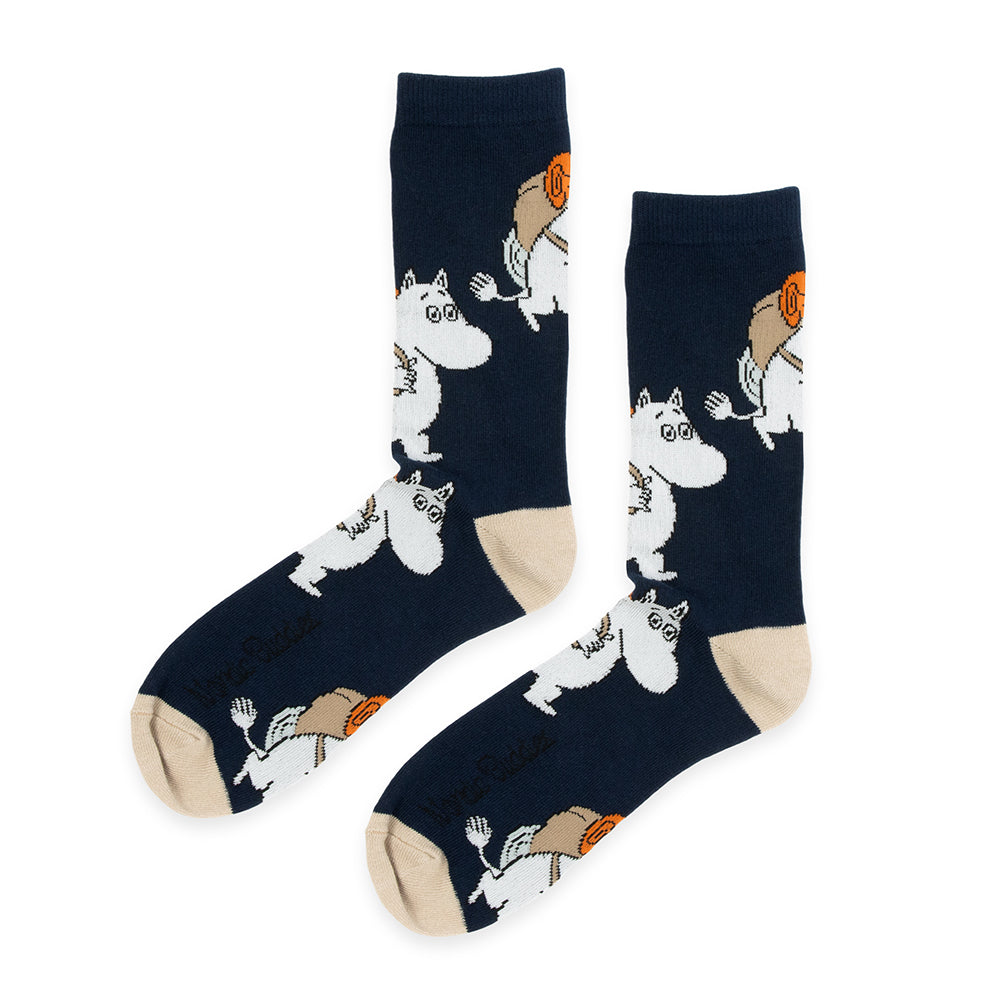 Moomintroll Adventure Socks 40-45 Darkblue - Nordicbuddies - The Official Moomin Shop