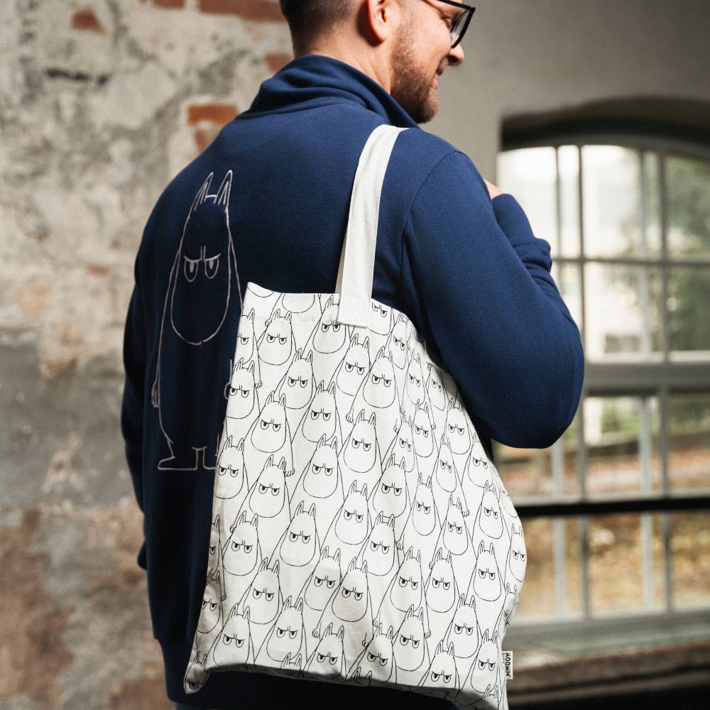 Moomintroll Angry Ecobag White - Martinex - The Official Moomin Shop