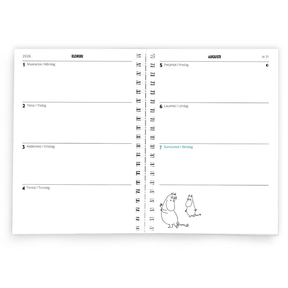 Moomin Academic Year Calendar 2026-2027 Midi - The Official Moomin Shop
