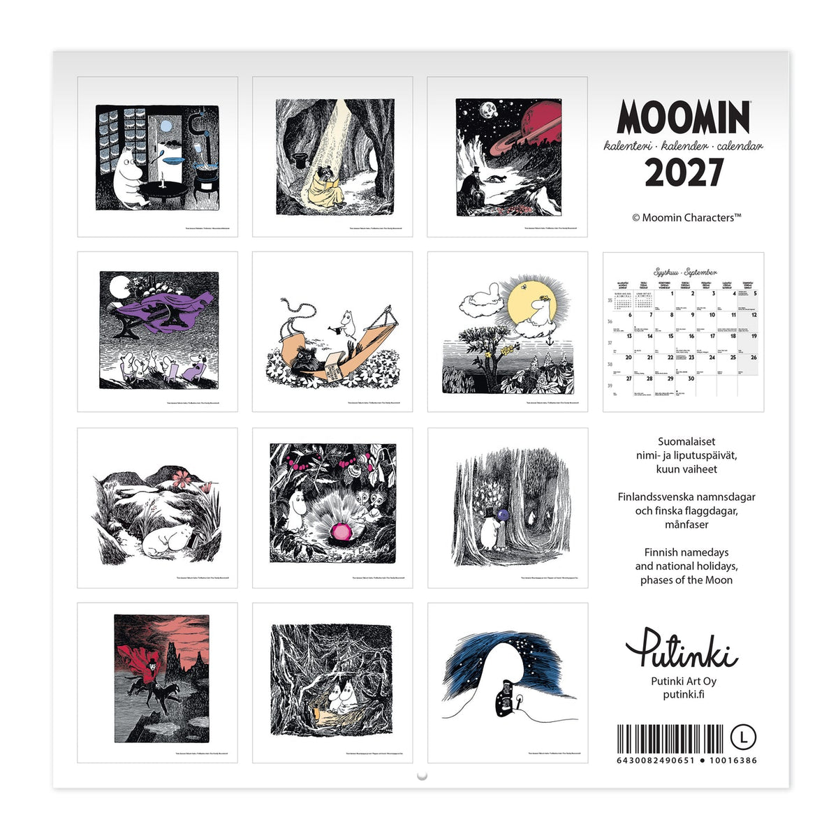 Moominpappa Forest Wall Calendar 2027