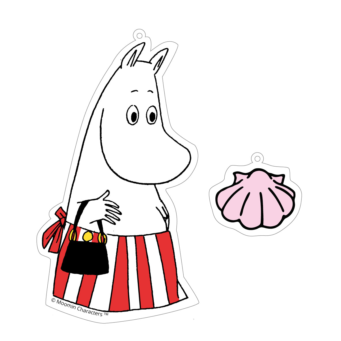 Moominmamma & Seashell Reflector White - The Official Moomin Shop