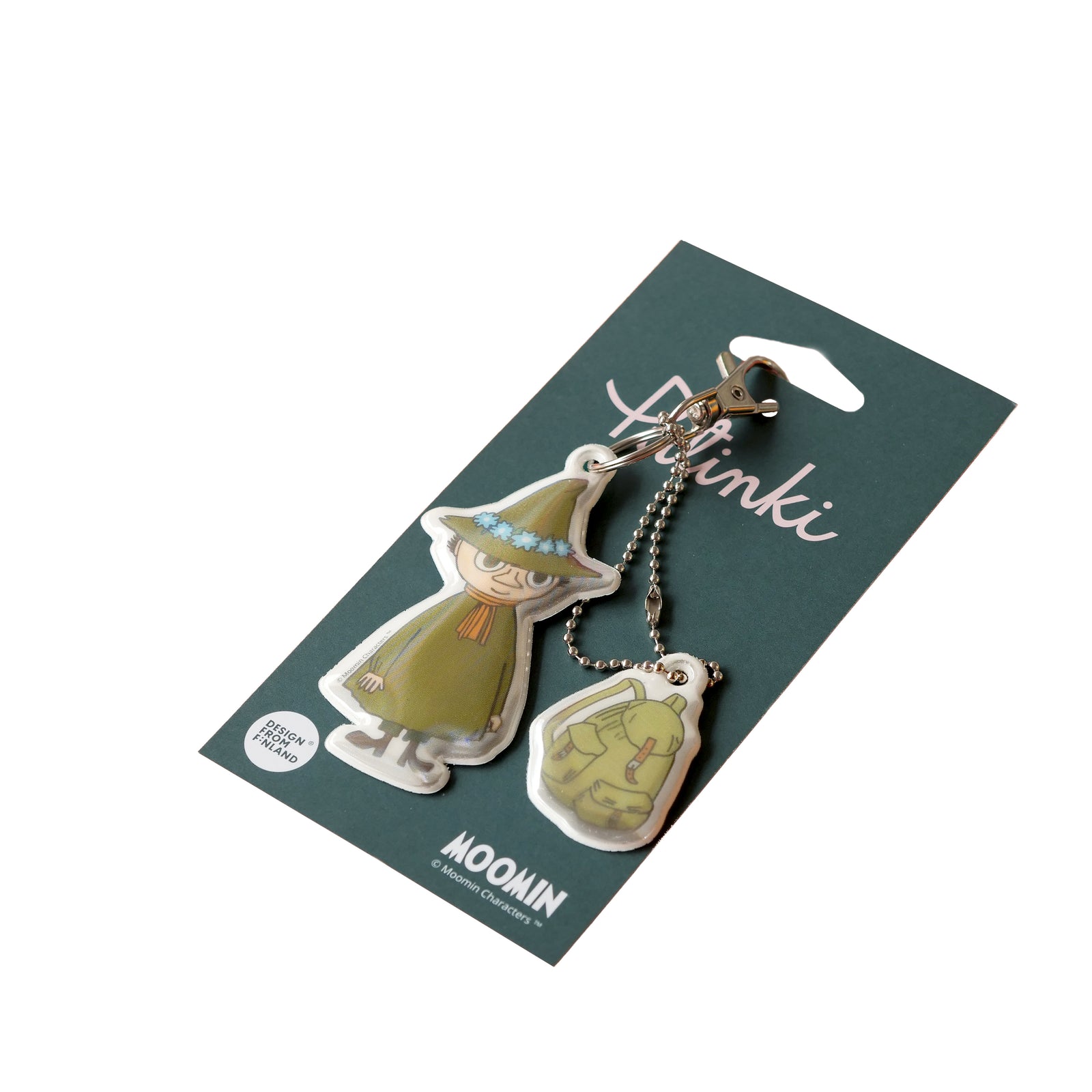 Snufkin & Backpack Reflector Green - The Official Moomin Shop