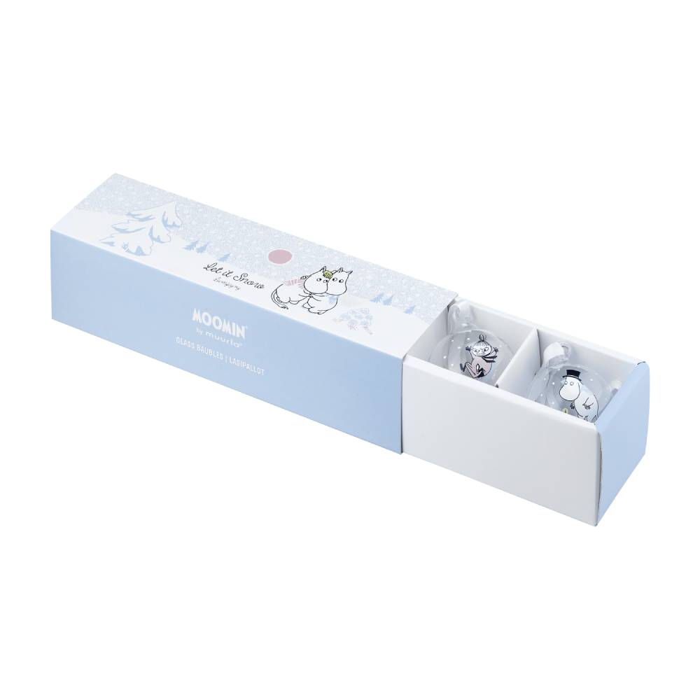 Moomin Let it Snow Christmas Bauble 4set - The Official Moomin Shop