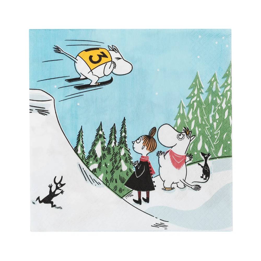 Moomin Ski Jumping Napkins - Moomin Arabia - The Official Moomin Shop