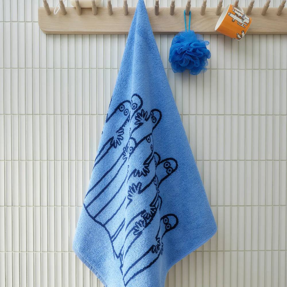 Hattifatteners GOTS Hand Towel 50x70 Blue - Moomin Arabia - The Official Moomin Shop