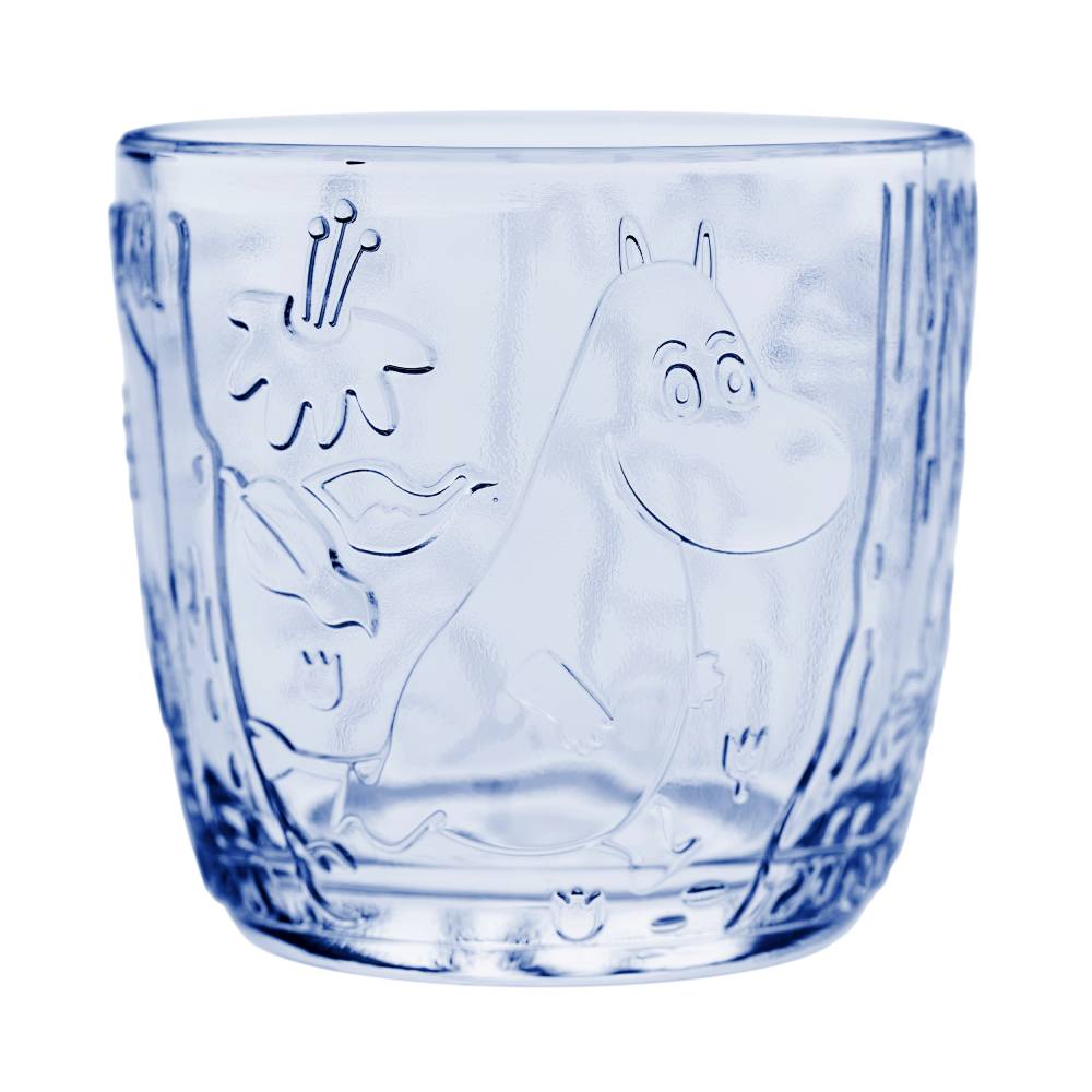 Moomin Mystical Forest Glass Tumblers 2-pack Blue - The Official Moomin Shop