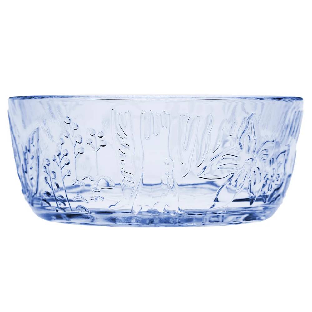 Moomin Mystical Forest Glass Bowl 35cl Blue - The Official Moomin Shop