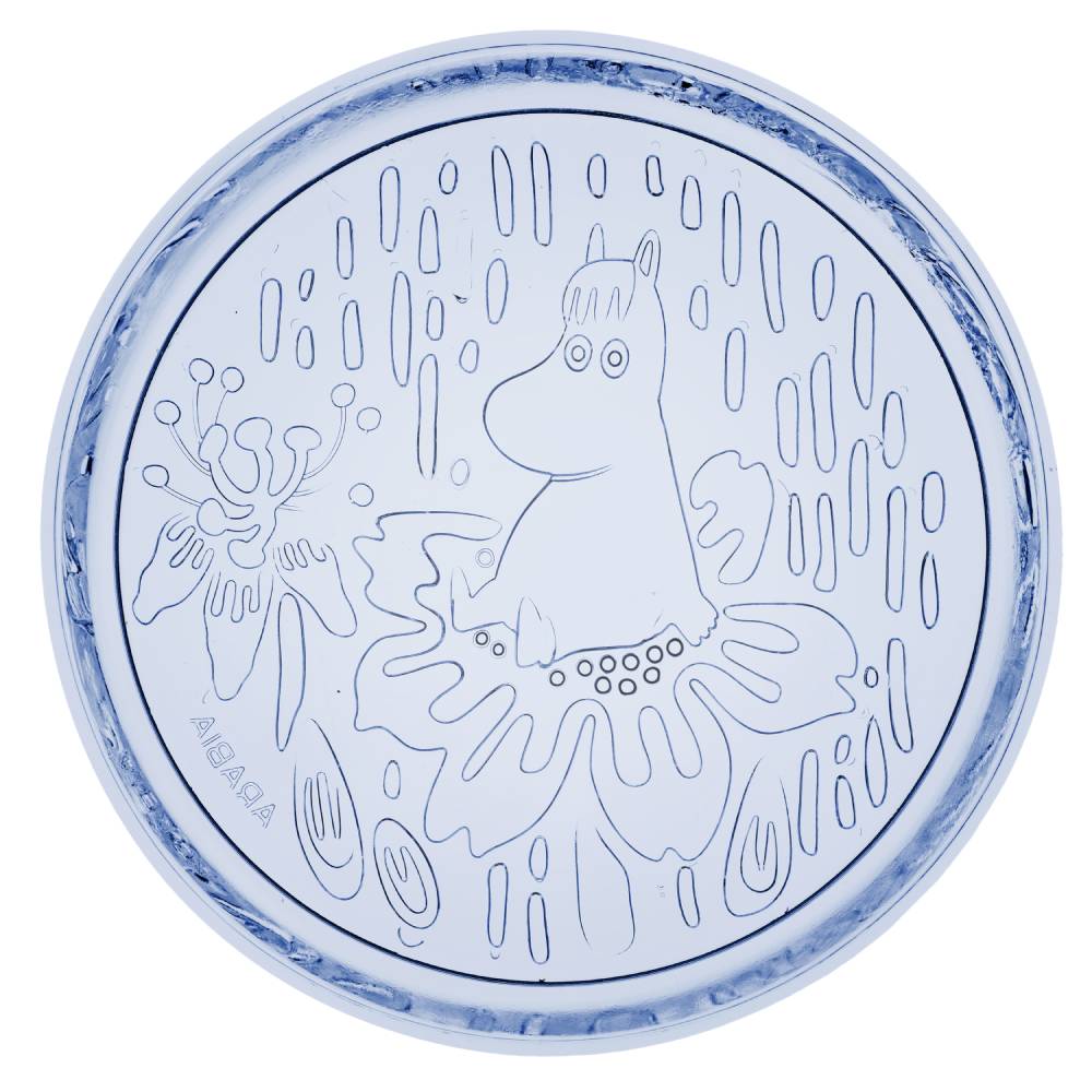 Moomin Mystical Forest Glass Plate Blue - The Official Moomin Shop