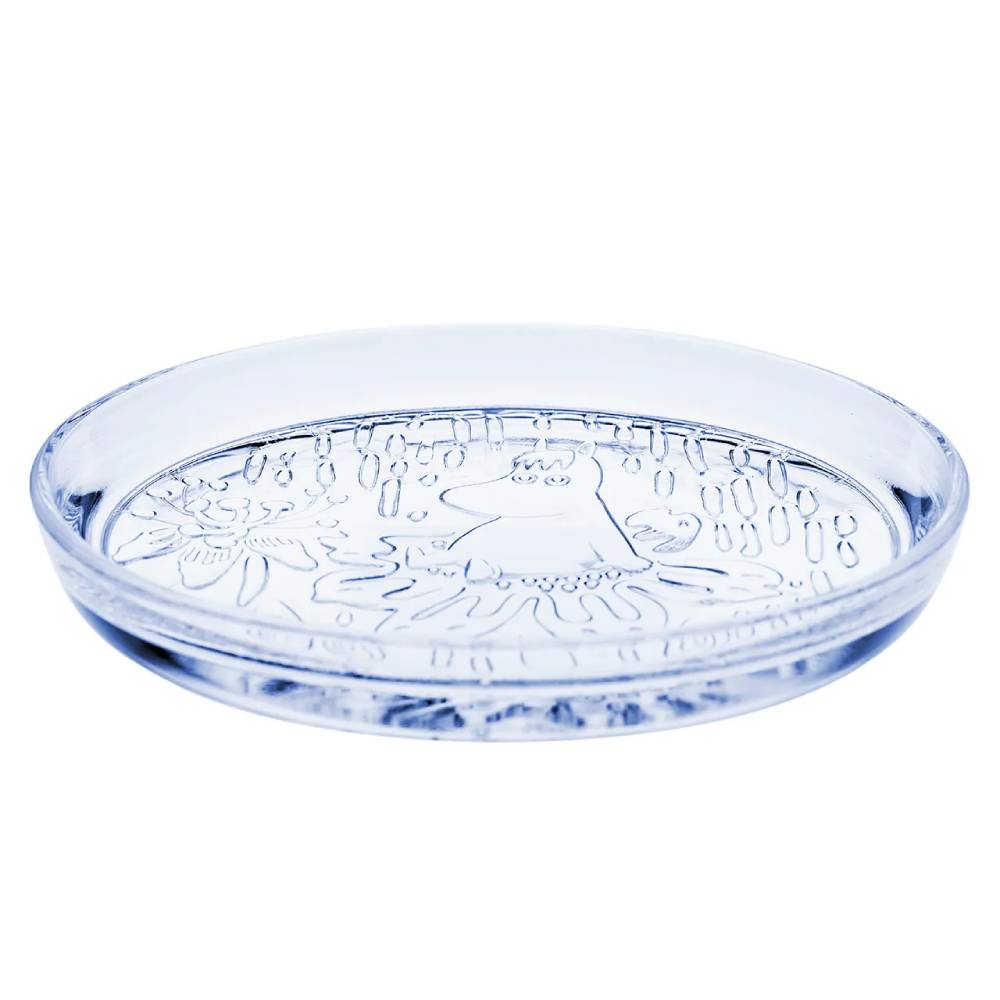 Moomin Mystical Forest Glass Plate Blue - The Official Moomin Shop