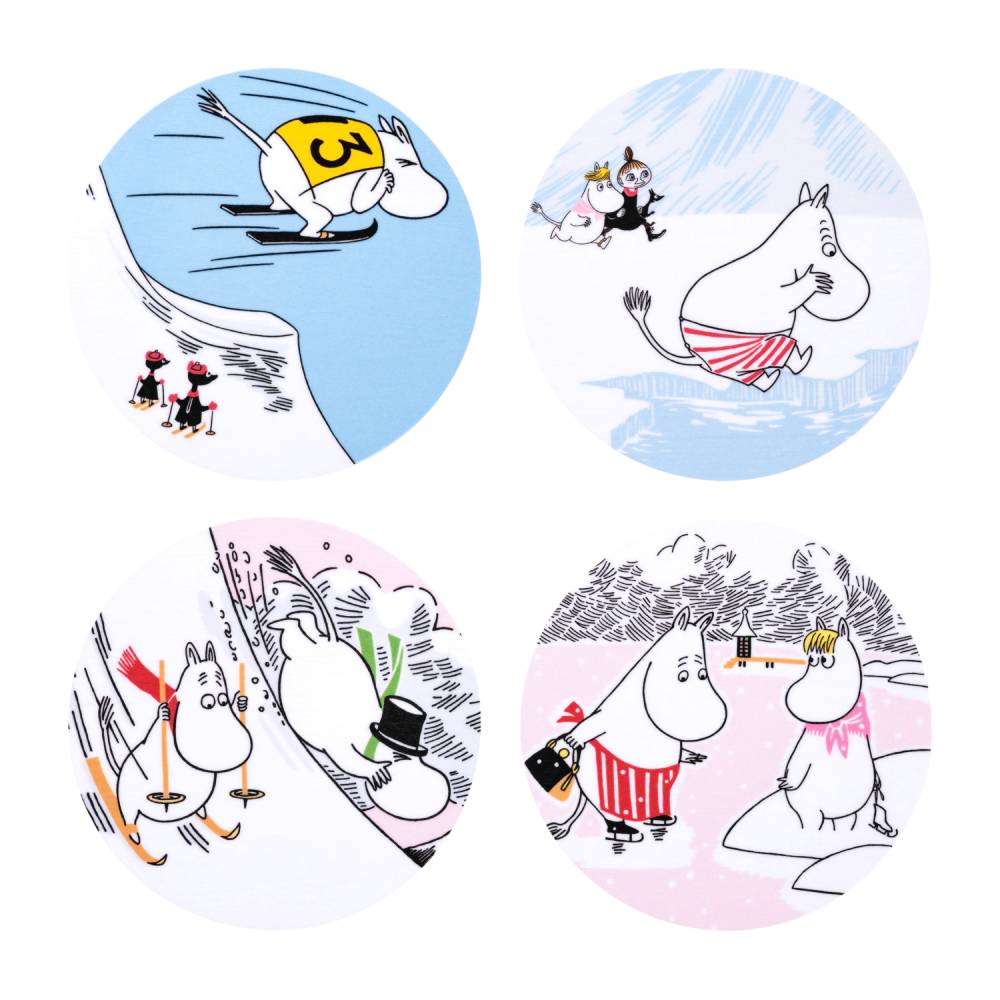 Moomin Ice Swimming Coasters 4set - The Official Moomin Shop