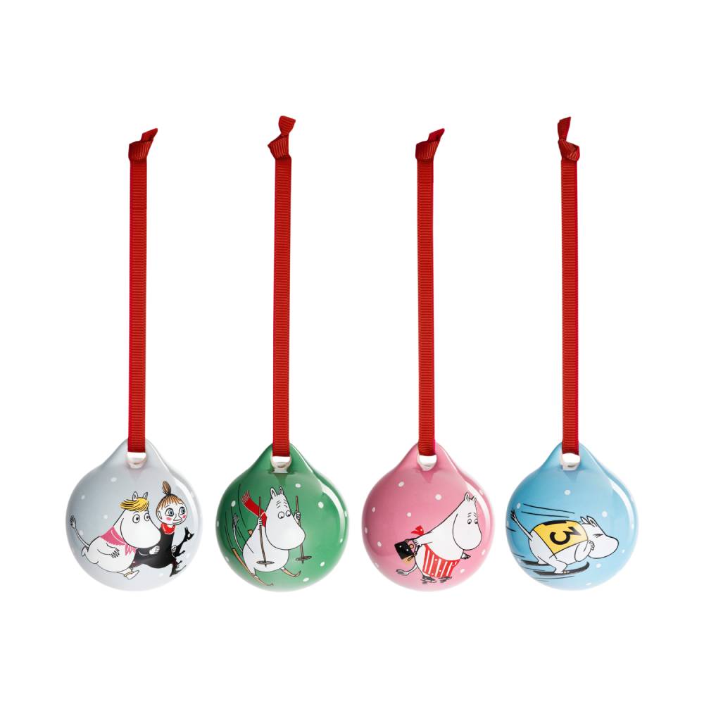 Moomin Winter Sports Baubles 4set - The Official Moomin Shop