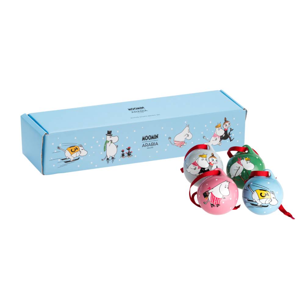 Moomin Ice Swimming Baubles 4set - The Official Moomin Shop