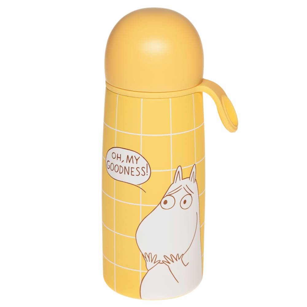 Moomintroll Thermal Bottle 0.45L Yellow - The Official Moomin Shop