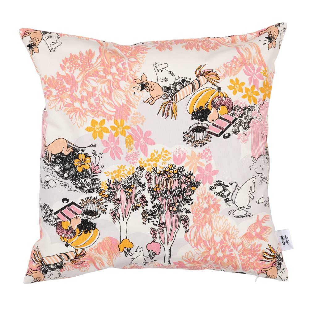 Moomin Living Room Cushion Cover Pink 50x50cm - The Official Moomin Shop