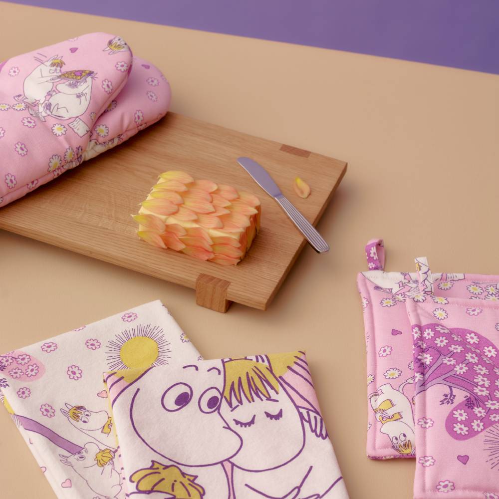 Moomin Sweethearts Pot Holders 2-set Pink - The Official Moomin Shop