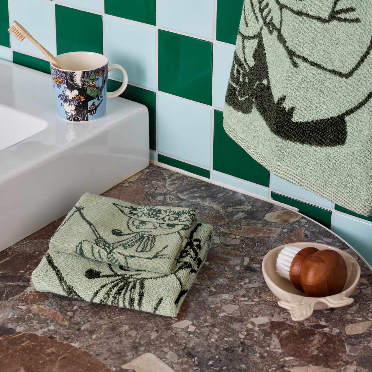 Snufkin Bath Towel 70x140 Green