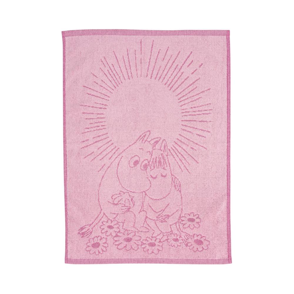 Moomin Sweethearts Hand Towel 50x70 Pink - The Official Moomin Shop
