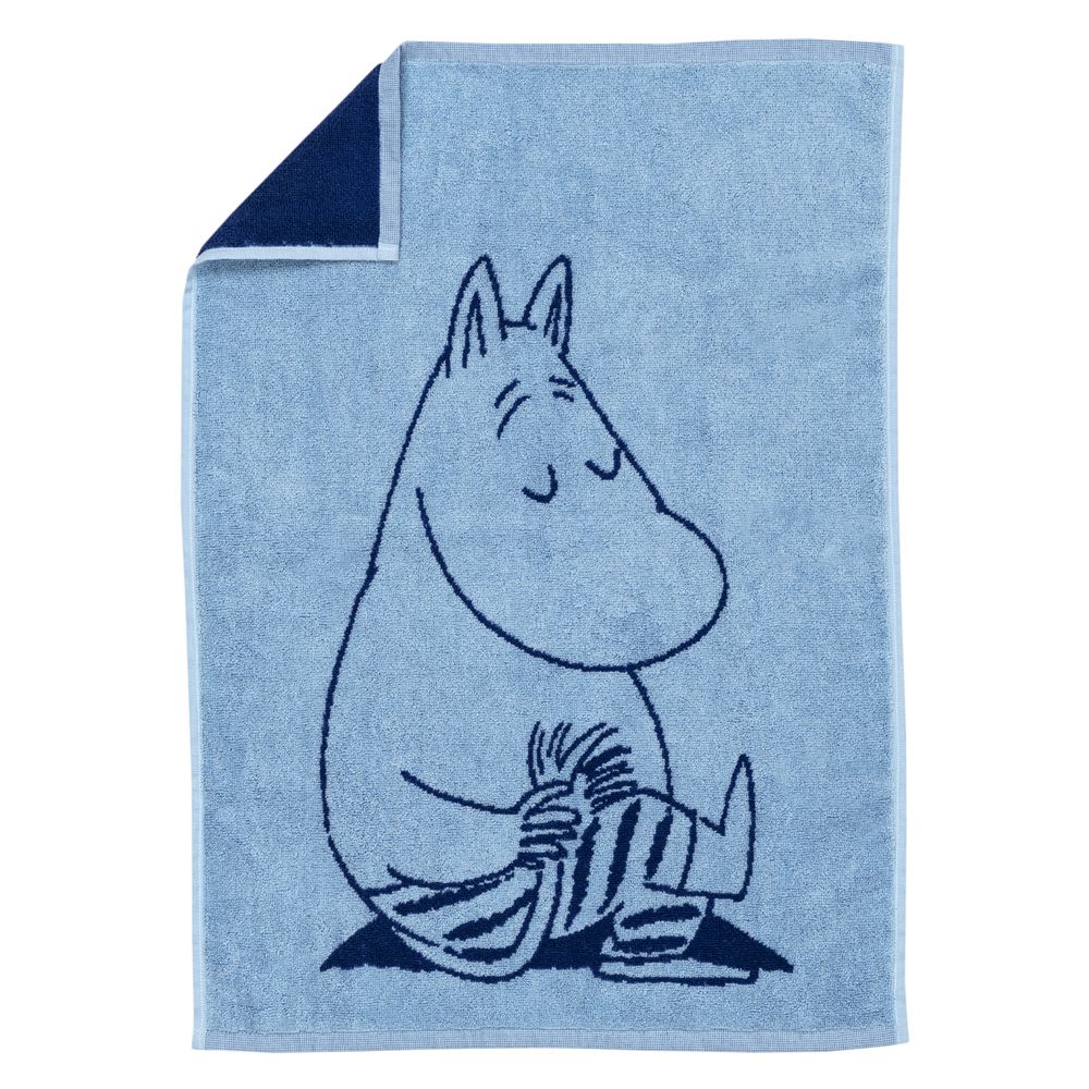 Moomintroll Hand Towel 50x70cm Navy - The Official Moomin Shop