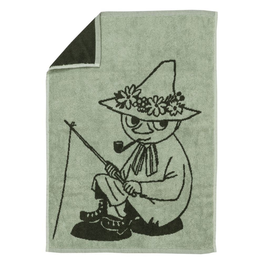 Snufkin Hand Towel 50x70 Green - The Official Moomin Shop